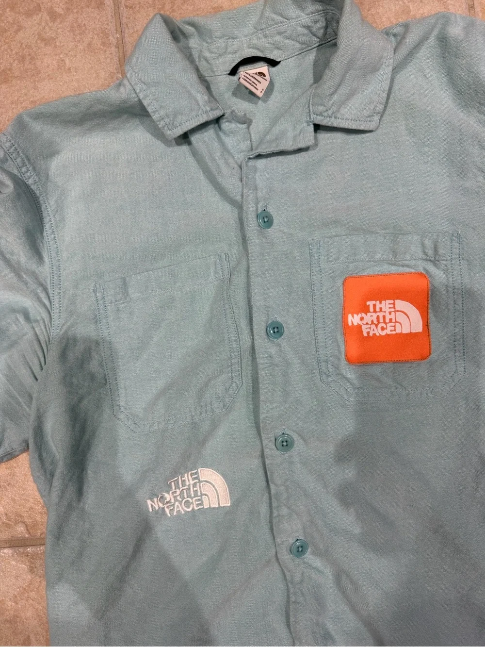 The North Face Men’s Small Valley Utility Shirt Reef Waters Blue Button Up